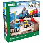 Train - Rail & Road Loading Set - Brio Wooden Trains 33210 